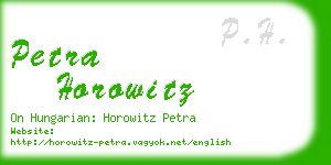 petra horowitz business card